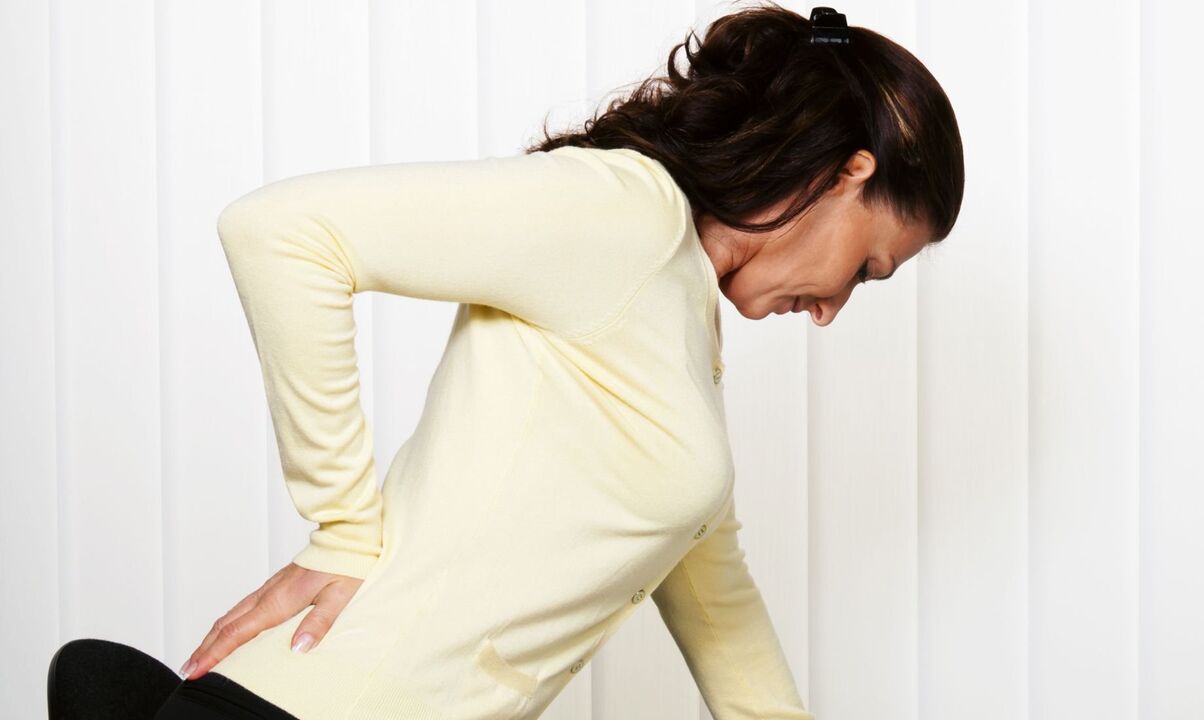 Woman's back pain